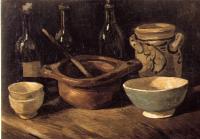 Gogh, Vincent van - Still Life with Pottery and Three Bottles